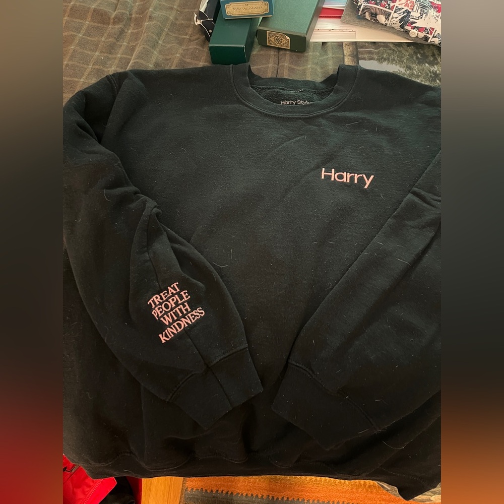 Harry Styles Official Merch TPWK black crewneck sweatshirt Large